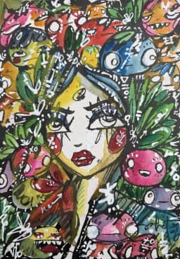 Lovely 2026 Sabet 7" x 10" Original