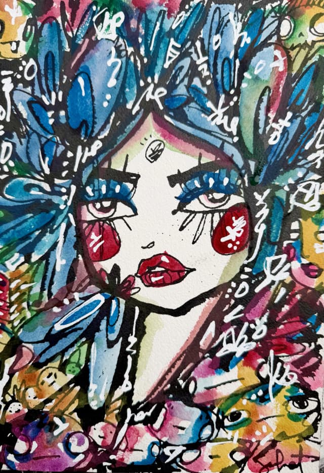 Light Heart Eugene 2026 Sabet 7" x 10" Original