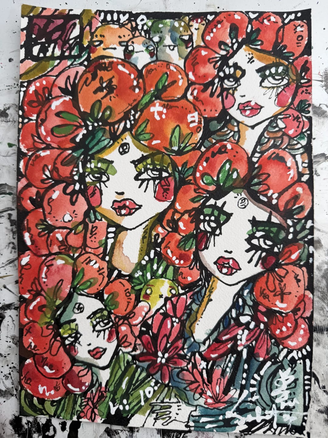 Orange Juice 2026 Sabet 7" x 10" Original