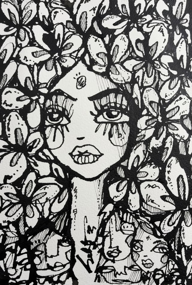 Peony 2026 Sabet 7" x 10" Original