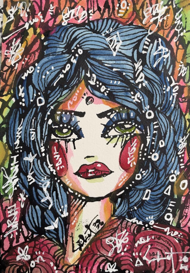 Lotus 2026 Sabet 7" x 10" Original