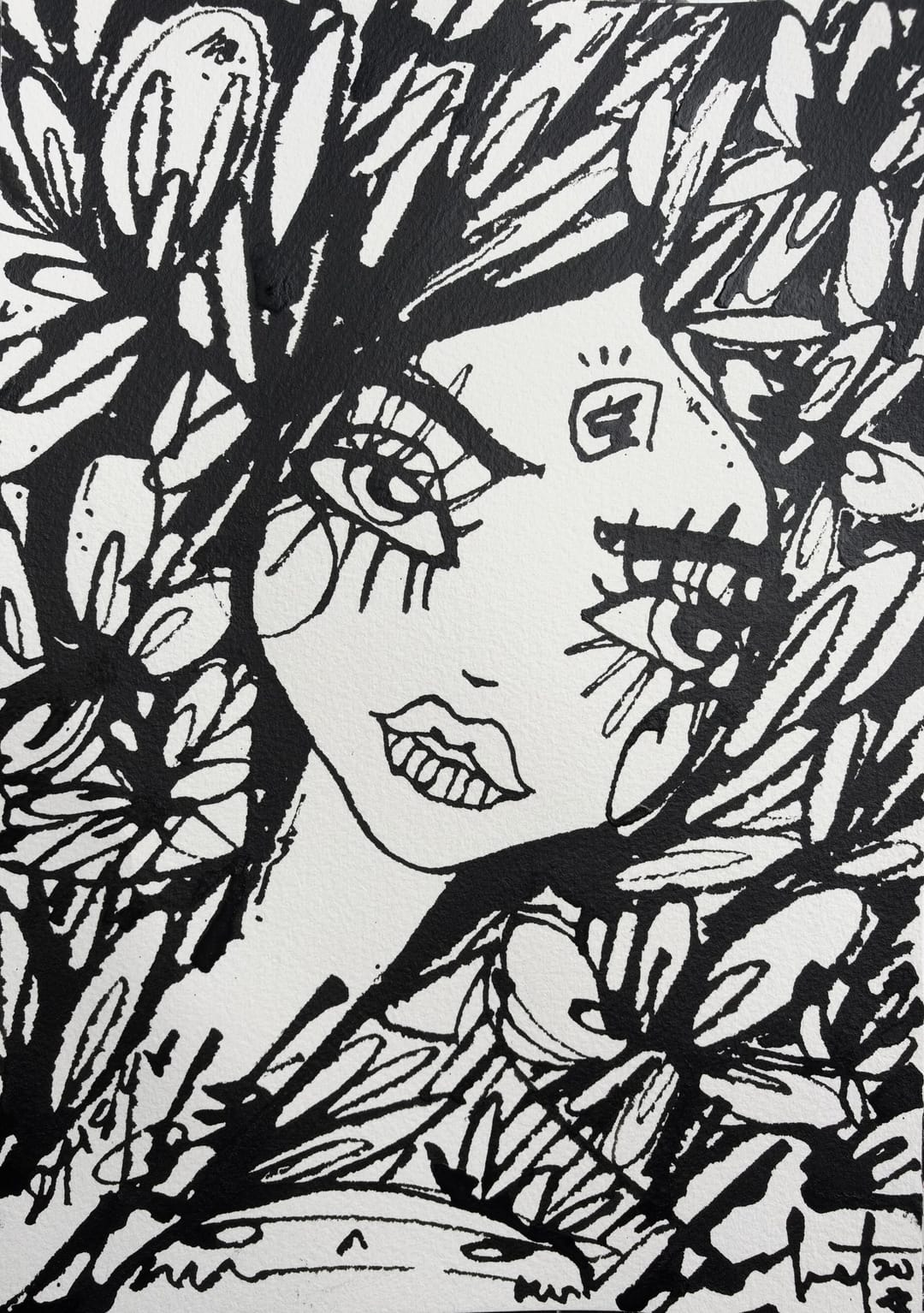 Hibiscus 2026 Sabet 7" x 10" Original