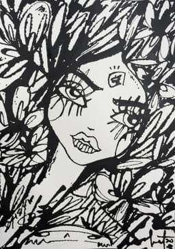 Hibiscus 2026 Sabet 7" x 10" Original