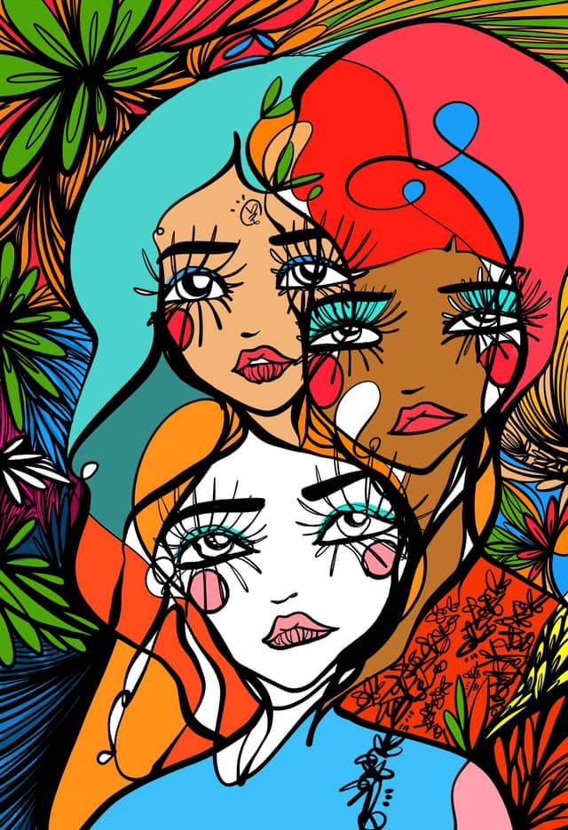 3 Hearts 2026 Sabet 12" x 18" Giclée