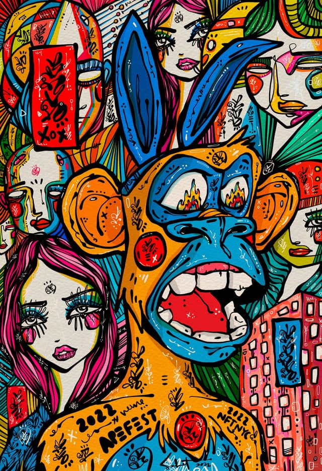 Primate Party 2026 Sabet 12" x 18" Giclée