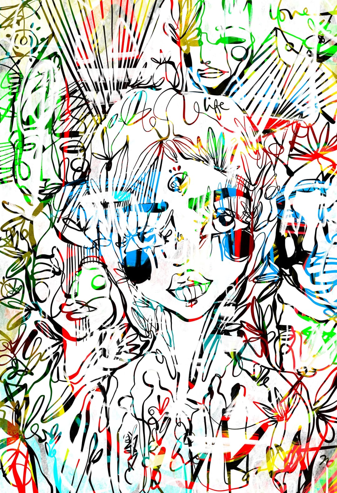 Clear Hearts 2026 Sabet 12" x 18" Giclée