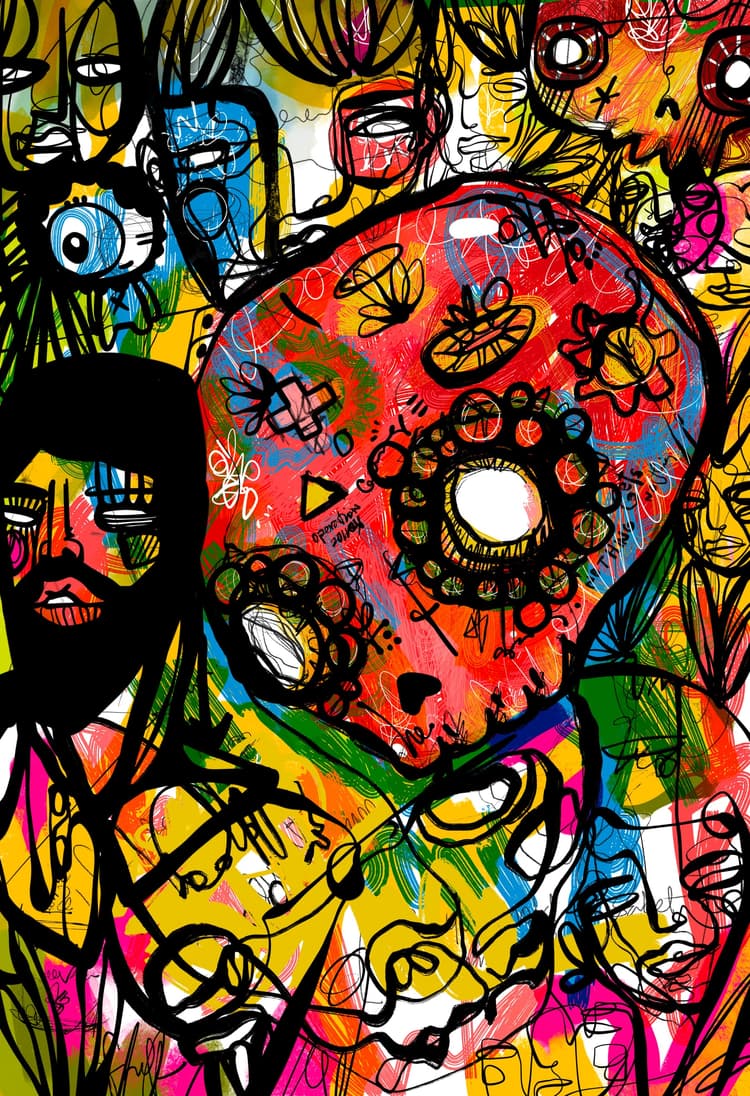 Global Heart 2026 Sabet 12" x 18" Giclée