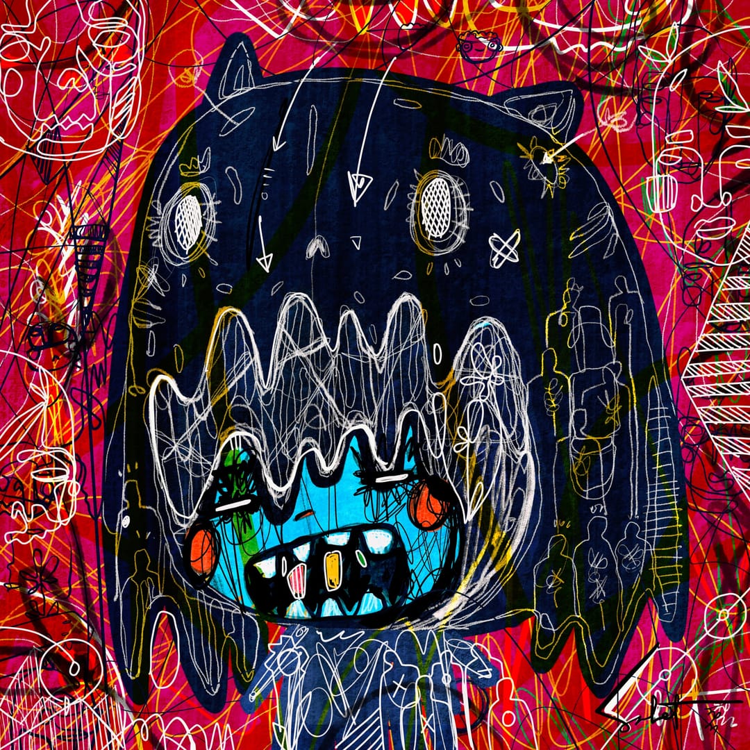 Kawaii Grid 2026 Sabet 12" x 18" Giclée