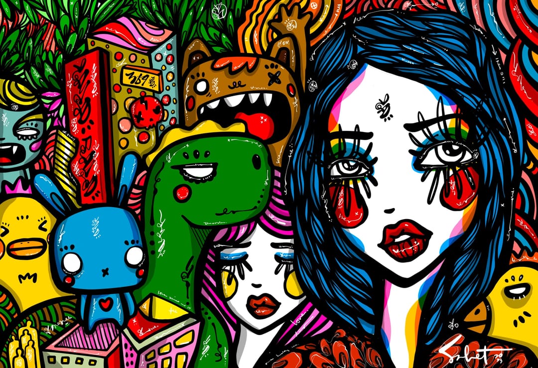 Popcicle 2026 Sabet 18" x 12" Gallery Canvas