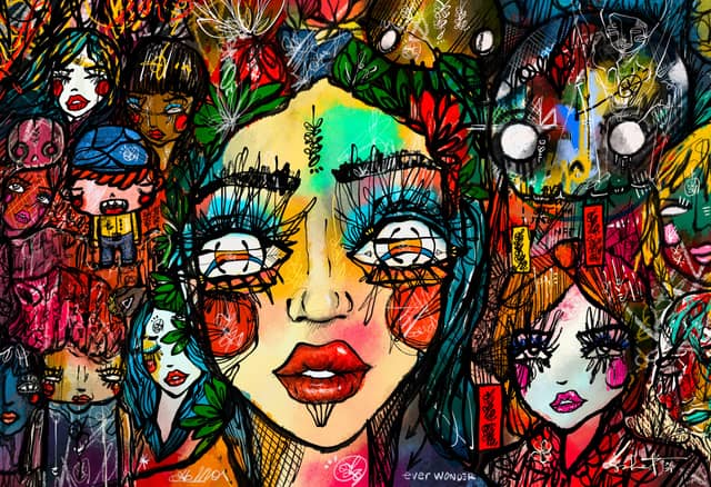 Twin Flame 2026 Sabet 12" x 18" Giclée