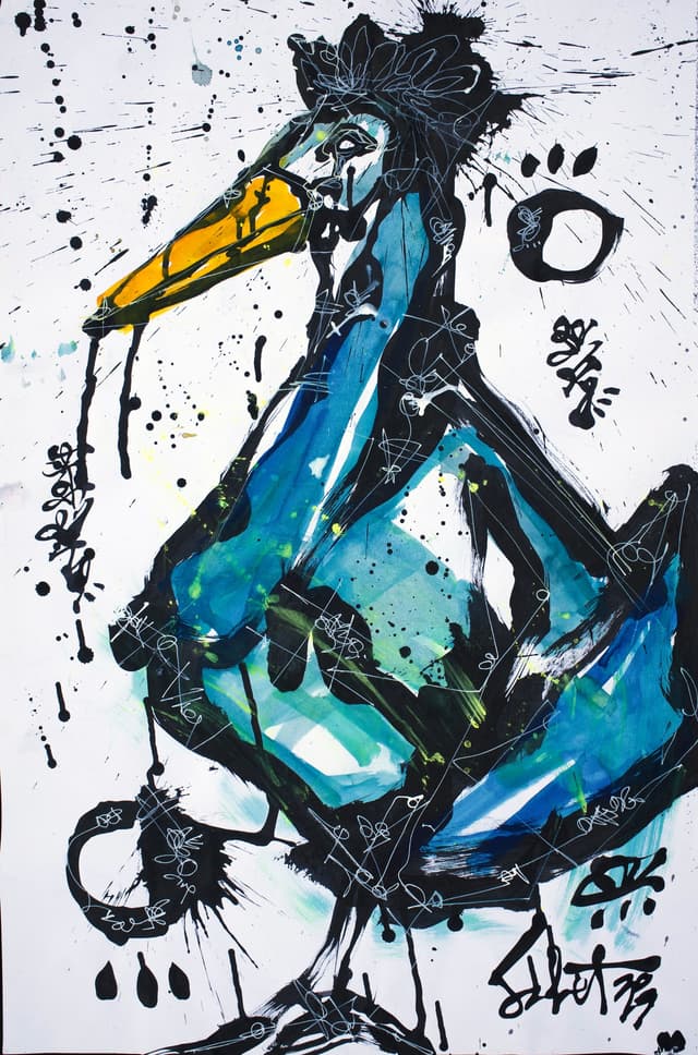 Blue Bird 2026 Sabet 12" x 18" Giclée