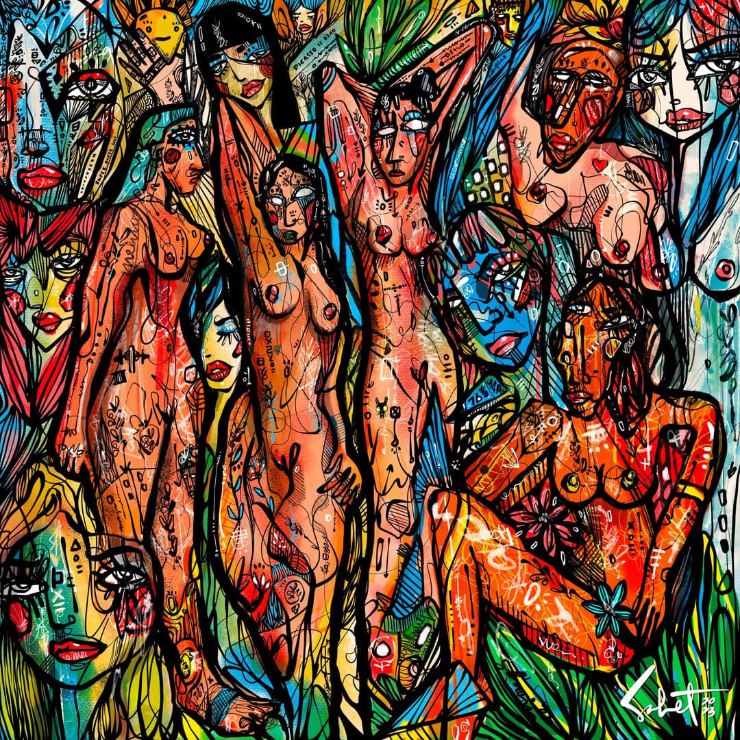 Cubist Dreams 2026 Sabet · 18" x 18" Gallery Canvas #2